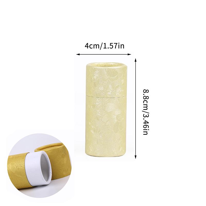 Kraft Paper Tube Jar 10ml 20ml 30ml Cylinder for Essential Oil Bottle Secure Packaging Box for Travel and Gift Wrapping