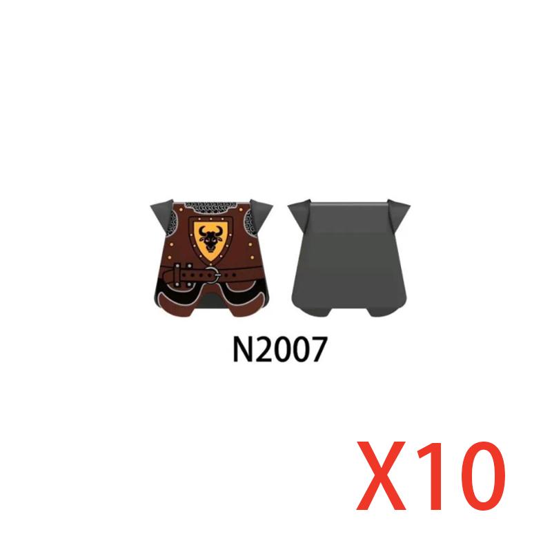 MOC Medieval Building Blocks Soldier Figures Weapons Accessories Armor Shield Flag Transport Ox Horse Mini Brick Toy Gift X010
