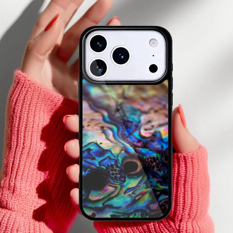 Abalone Shell pattern Phone Case for iPhone 17 16 15 14 13 Pro Max Back Cover for 12 11 Pro Coque