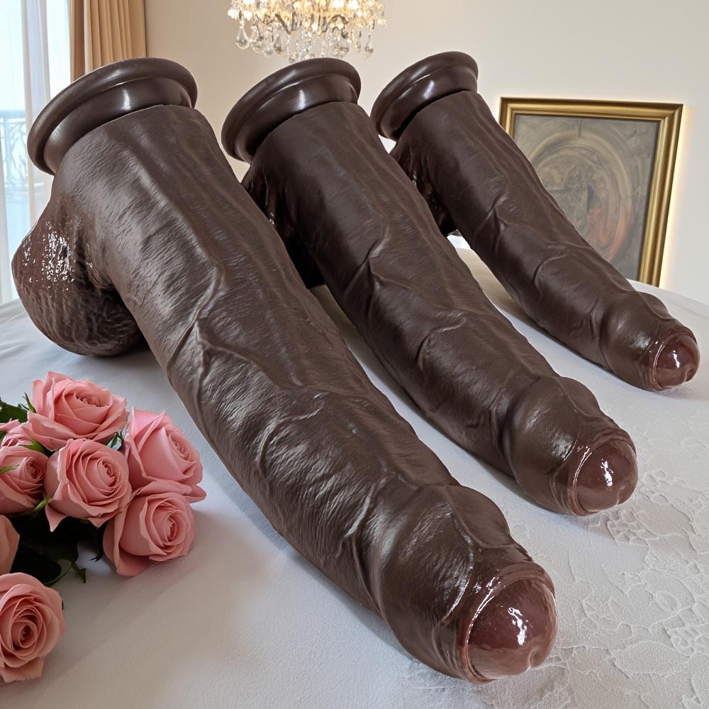 10.63” Realistic Silicone Dildo, Large Manual Adult Toy with Natural Texture for Vaginal & Anal Use, Body-Safe Pleasure Toy for Women & Couples