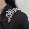 Elegante Schulterdekoration Brosche Leichter Luxus Schulterblitz Große Tigerbrosche Party Anlässe