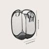1pc-Folding Dirty Laundry Sorting Basket Washing FrameBathroomCloth MeshStorage BagFrame Bucket LaundryOrganizers Storage Pouch