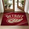 Detroit Red Wings Design Crystal Velvet Rug Soft Decorative Mat for Bedroom Entrance