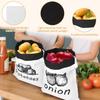 2 Pack Potato Onion Garlic Storage Bag 35x26cm Fabric Potatoes Onion Garlic Bag with Drawstring Closure, Washable Eco Friendly Cotton Food Storage