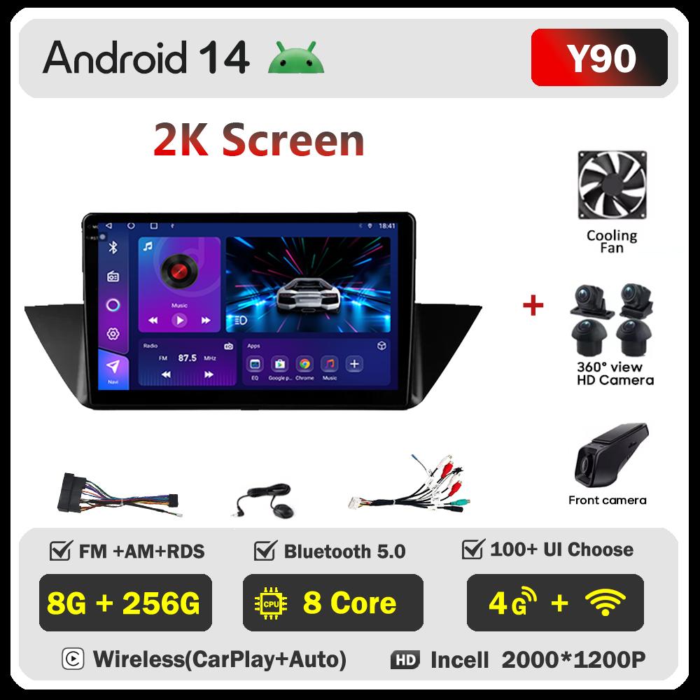 Car Video Player For BMW X1 E84 2009 - 2012 Carplay Android 14 auto Radio Intelligent System GPS Navigation Touch Screen RDS