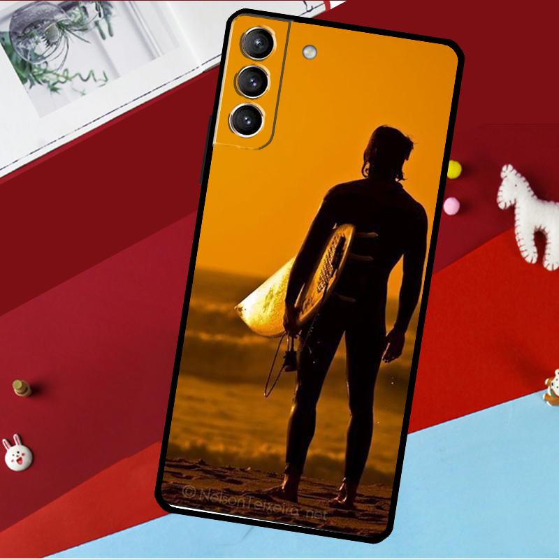 Surfer Surf Hang Loose Shak Case For Samsung Galaxy S23 S22 S21 Ultra S20 FE S9 S10 Note 10 Plus Note 20 Ultra Cover