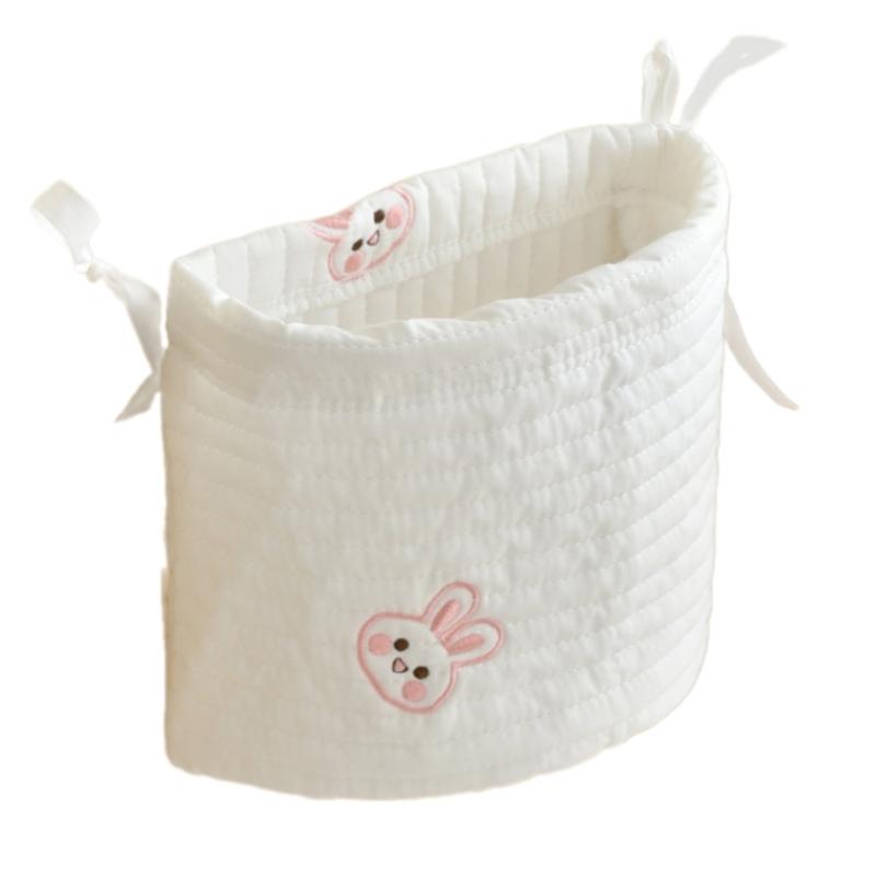 Baby Cot Hanging Storage Bag Bedside Hanging Storage Pocket Cotton Bag for Organizing Diapers & Toy Beside this crib
