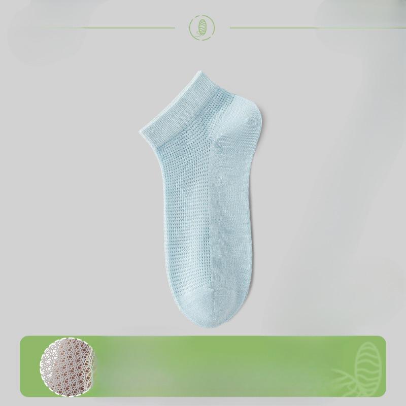 Female Spring and Summer New Breathable Sweat Absorption Deodorant Antibacterial Boneless Small Fresh Tube Socks