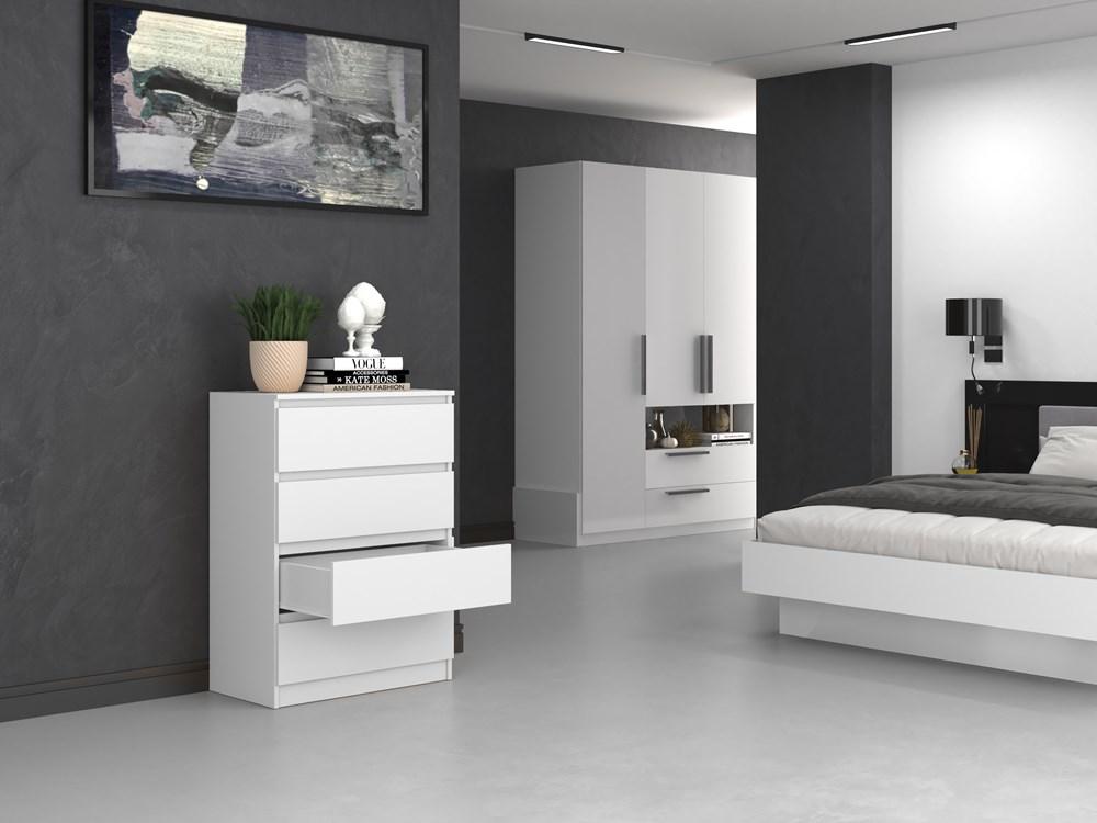 Large Chest Of Drawers Cabinet Malwa M4 White For Home Or Office