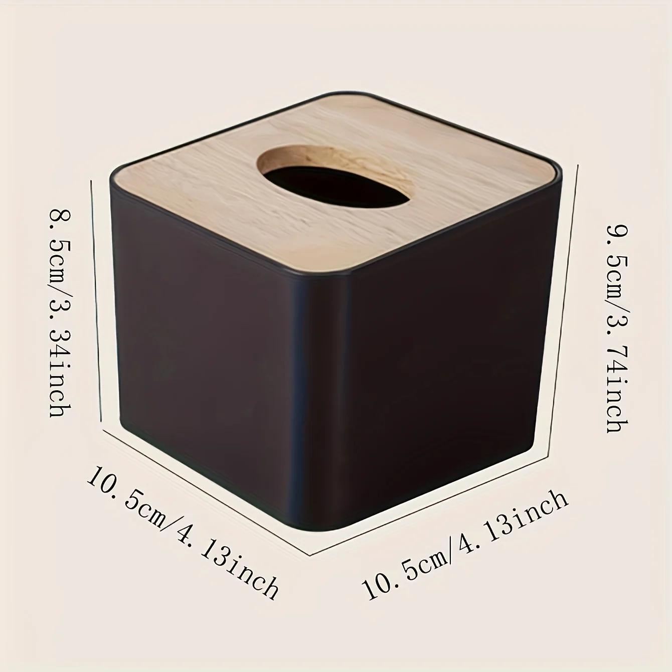 

1pc/2pcs-Tissue Box Napkin Holder Case Paper Box Container Bamboo Cover Solid Wood Hotel Storage Box Home Table Decoration