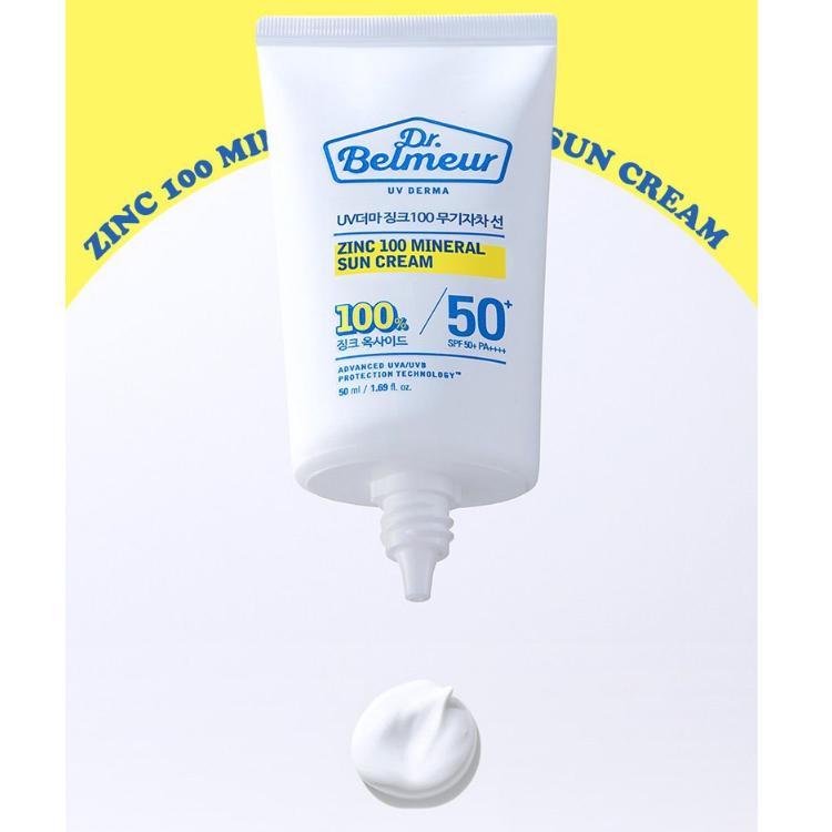 The Face Shop Dr. Belmeur UV Derma Mineral Sun Cream SPF48 PA+++ 50ml (3 Options)
