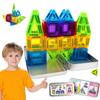 Mini Jouets de Blocs de Construction Magnétiques, Construction Créative STEM avec Boîte de Rangement, Kit de Construction de Maison Adapté à l'Usage des Enfants