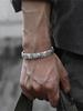 Argento Thai Trasferimento Ricchezza Pixiu Moneta di Rame Sutra del Cuore Bracciale Per Uomini Donne Moda Nuovi Gioielli Regalo Festa
