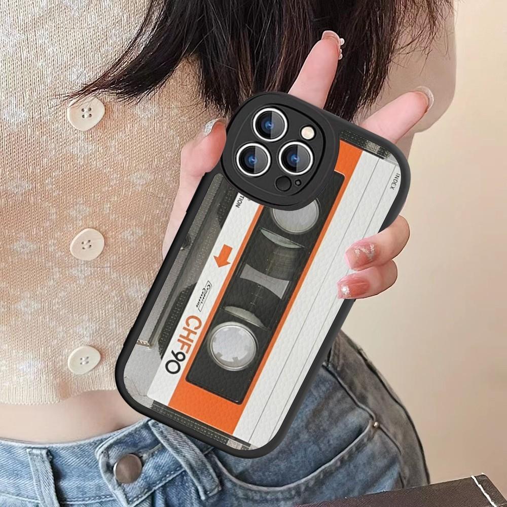 Vintage Cassette Tape Phone Case Hard Leather For IPhone 16 15 14 13 12 Mini 11 14 Pro Max Xs X Xr 7 8 Plus Fundas