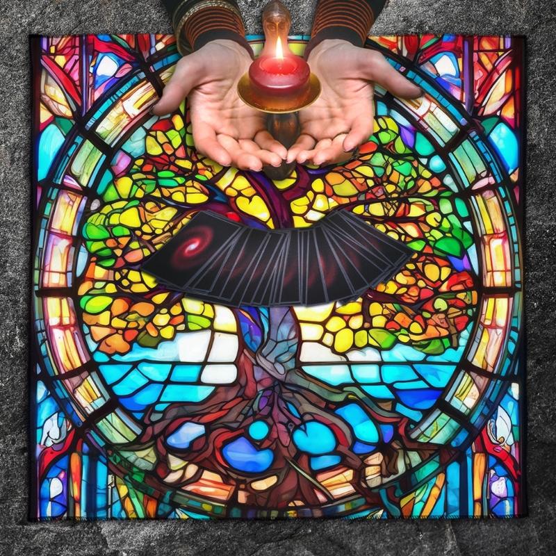 Square Altar Decorations Tablecloth Witchcraft Divination Altar Table Cloth Multifunctional Tarots Card Table Cover