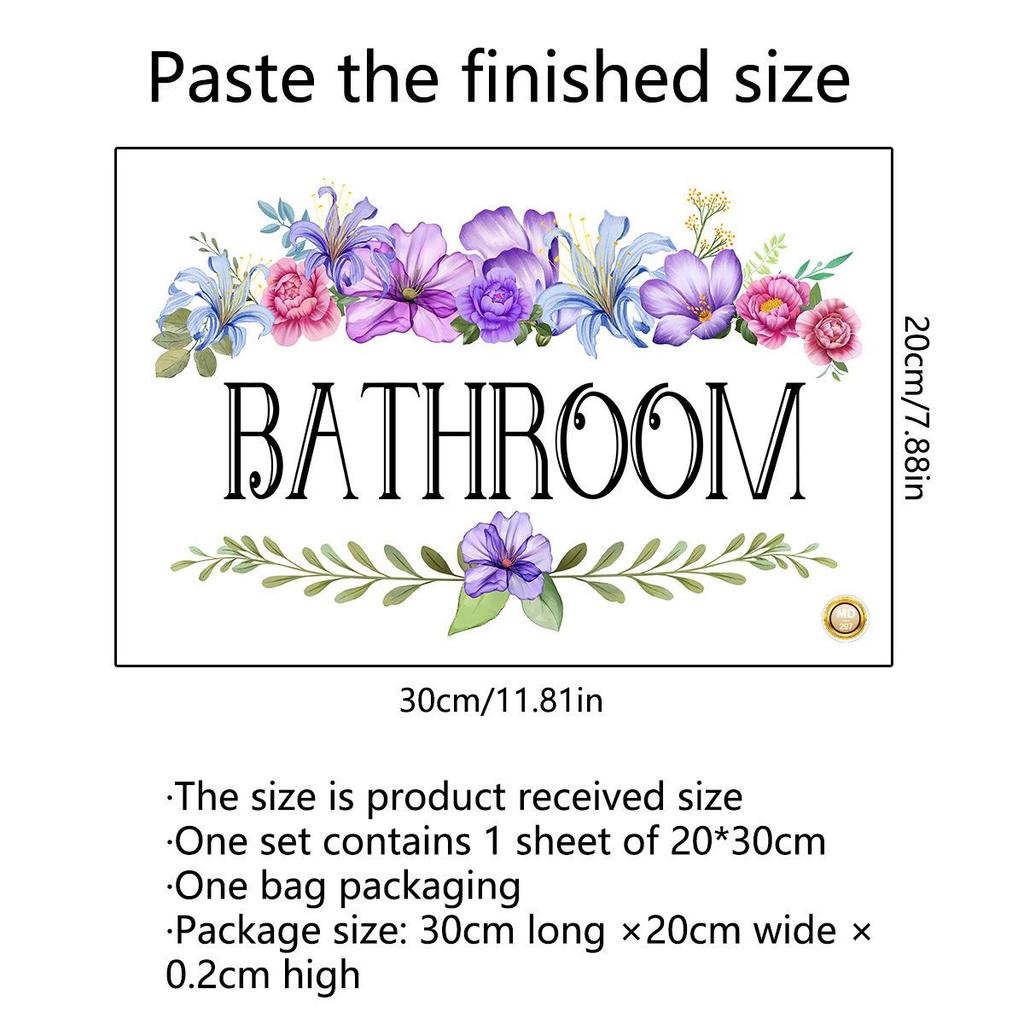 13 Stiluri Autocolante Slogan Impermeabile pentru Chiuveta de Baie și Ușă - Decalcomanii de Perete Decorative Autoadezive