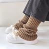 1 Pair Keep Warm Ribbed Leg Warmers Windproof Boot Cuffs Cute Knitted Foot Cover  Kids Girls