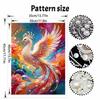 Shiny Pearl Elegant Phoenix Bird DIY Painting Creative Bead Art Craft Household Wall Decoration Nice Present For Art Hobbyists Home Ornament Decor