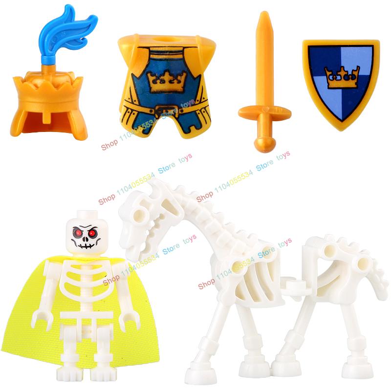 

AX9815 AX9816 Средневековый Рыцарь Рыцарь-Скелет Щит Копье Доспехи Кирпичики Конструктора Оружие Аксессуары Игрушки-Пазлы