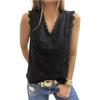 Camicetta Estiva in Pizzo Senza Maniche con Scollo a V Donna Gilet Sexy Elegante Dolce Bianco Canotta Casual Top Corti Vintage Abiti Ampi 18988