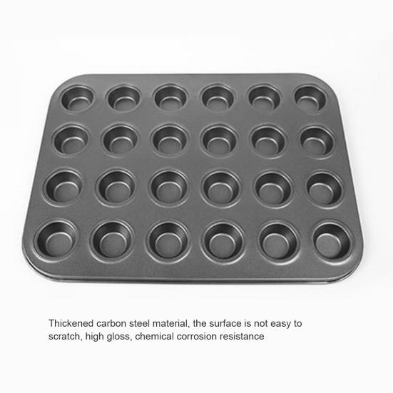 24-Cavity Non-stick Muffin Dessert Cup Cake Mold Tray Baking Pan Home DIY