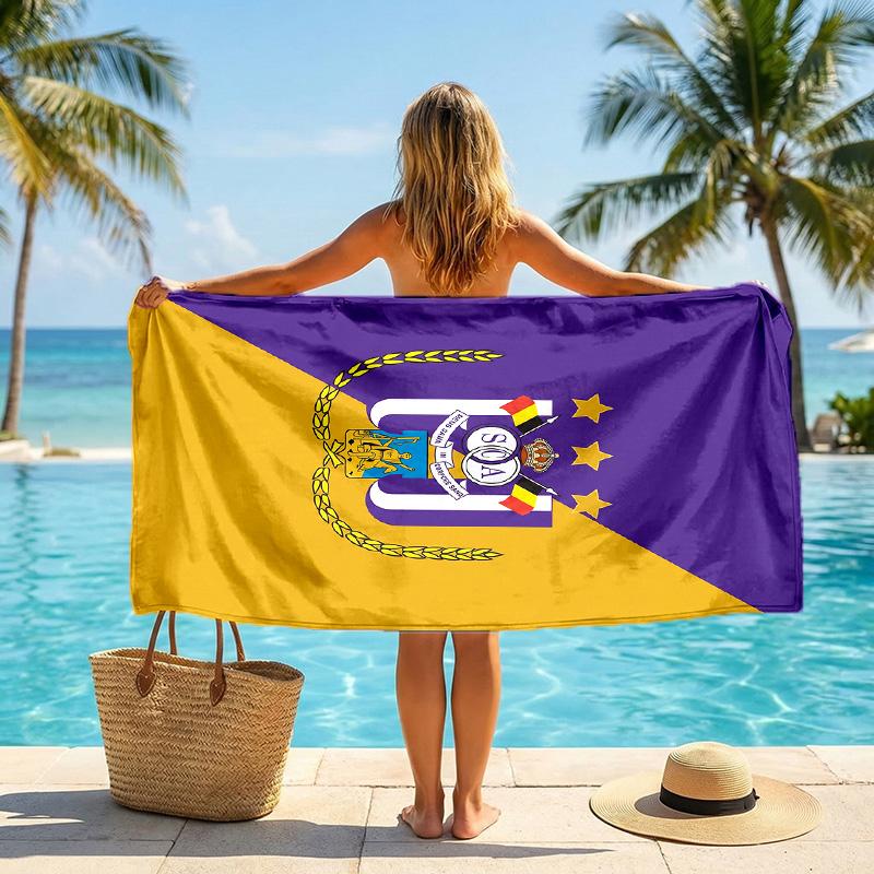 Anderlecht FC stampa Asciugamano da Spiaggia Quick Dry Microfibra Assorbente Portatile da Viaggio Asciugamano da Nuoto