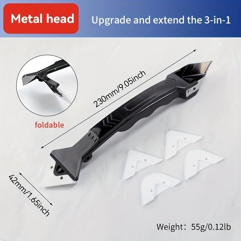 

Набор инструментов для заделки швов из силикона 3 в 1. Инструменты для удаления заделки швов и герметика с головкой из нержавеющей стали. Скребок для затирки швов.