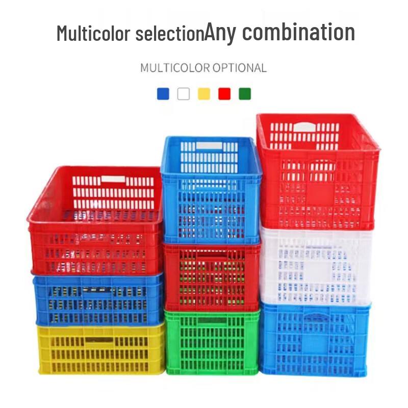 Heavy-Duty Rectangular Plastic Storage Crate