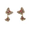 Retro Court Colored Butterfly Earrings Women'S Long Earrings Classical Popular National Style Earrings