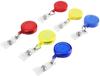 Retractable badge reel with clip for ID and key in assorted colors