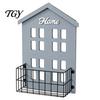Charming Wall Shelves for Fairy Tale Style Wooden House Shape Shelf, Decorative Metal Storage Rack, Creative Sturdy And Wood Floating