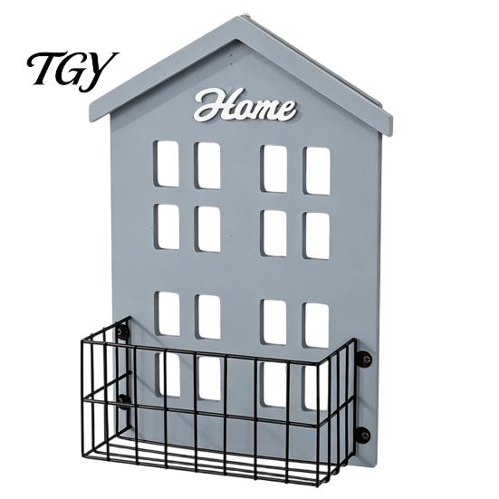 Charming Wall Shelves for Fairy Tale Style Wooden House Shape Shelf, Decorative Metal Storage Rack, Creative Sturdy And Wood Floating