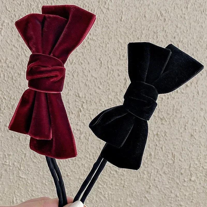 New Magic Velvet Bow Clip Hairstyle Twist Elegant French Bun Curler Braider Maker Tools Dount Twist Fashion Hair Accessories