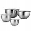 Deep Stainless Steel Metal Bowls Set of Kitchen Bowls Made of Steel