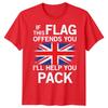 If This Flag Offends You Union Jack TShirt Patriotic Britain Tee Adults Kids
