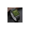 Square Men's Watch Leather Strap Black Simple Slim Stylish Waterproof Casual Business Gift Black Green