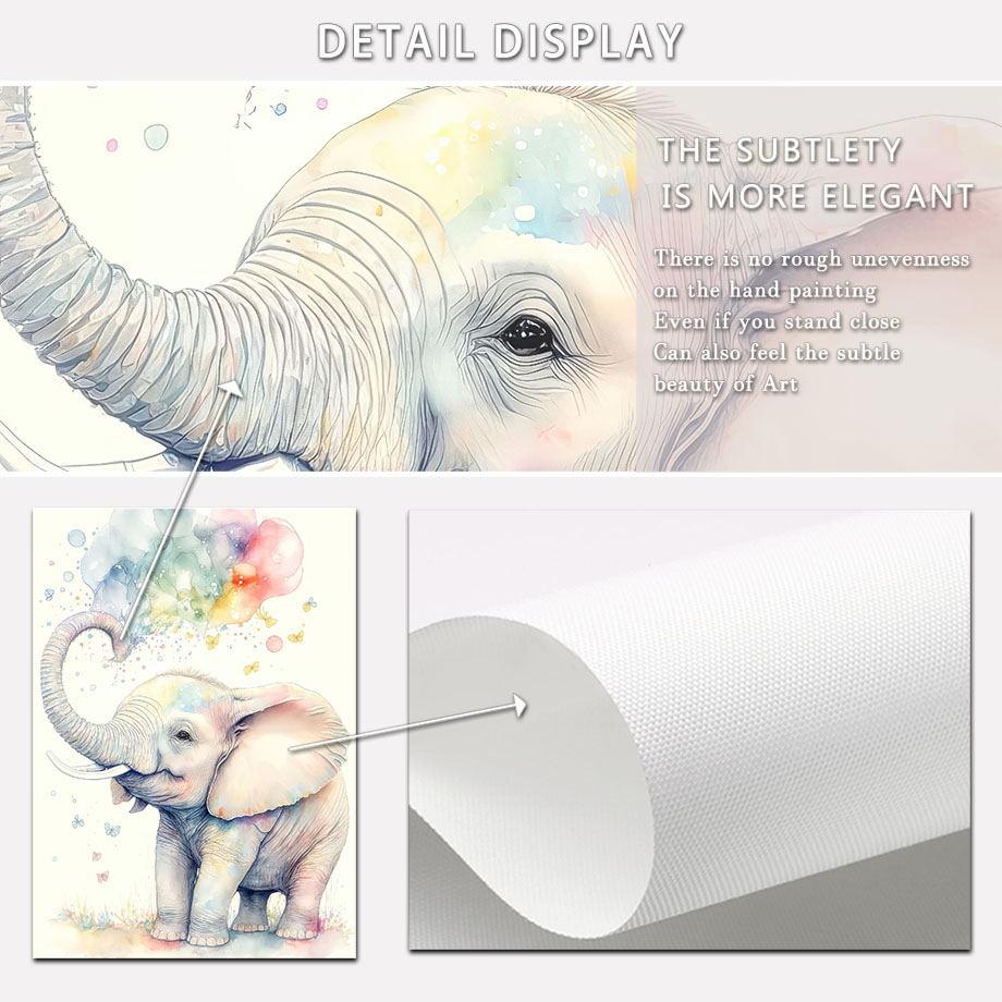 Watercolor Elephant Dolphin Owl Turtle Sheep Poster Nordic Wall Art Print Canvas Painting Cartoon Pictures Baby Kids Room Decor