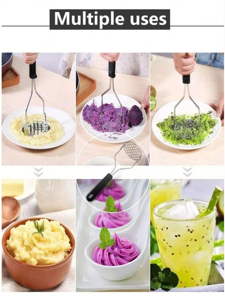 1/2/3 ks nerezové oceli šťouchadla na brambory, šťouchadlo na pyré z fialových sladkých brambor, dýňových struhadel, nástrojů na drtiče, kuchyňských příslušenství