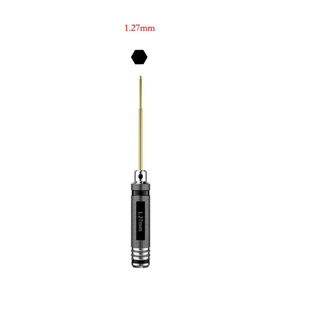 1 To 7PCS Hex Screwdriver Bits H0.9 To H3 with Metal Handle for RC Model Airplane Maintenance and Repair Tools