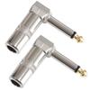 KAUMO Mono Phone Plug L-Shaped Mono Phone Connector for DIY Use (2 Pieces)