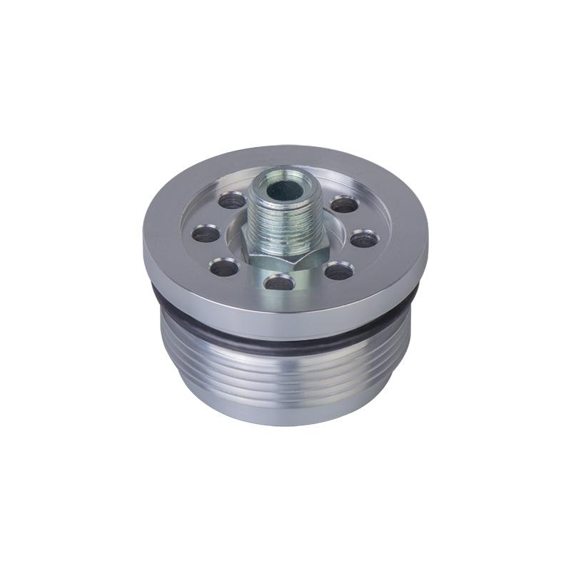 Auto Aluminum Conversion of Oil Filter Adapter Oil Sandwich Plate Billet Aluminum for Smart Fortwo 450 Models SW6-SI