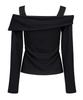 Myuleus Off-Shoulder Strap Knit [Black]