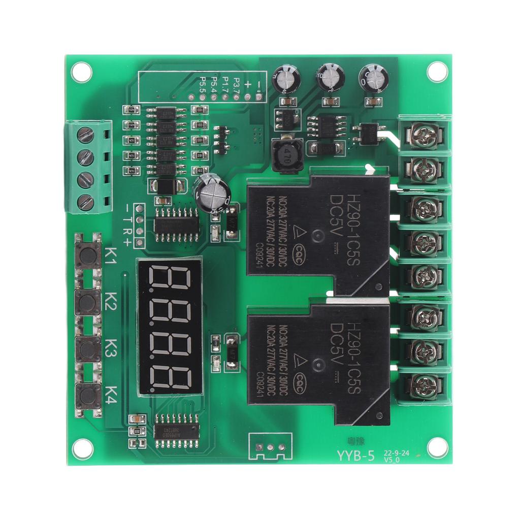 YYB‑5 12v 24v Motor Forward / Reverse Control Board Two Relay Delay Timing Cycle Module