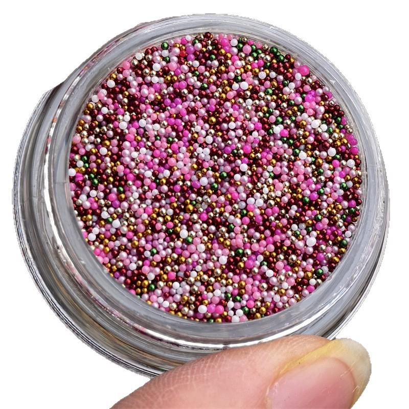Korean Iridescent Mini Steel Beads Nail Decorations