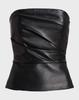 Formal Black Top Lambskin Handmade Casual Party Stylish Women Leather Genuine
