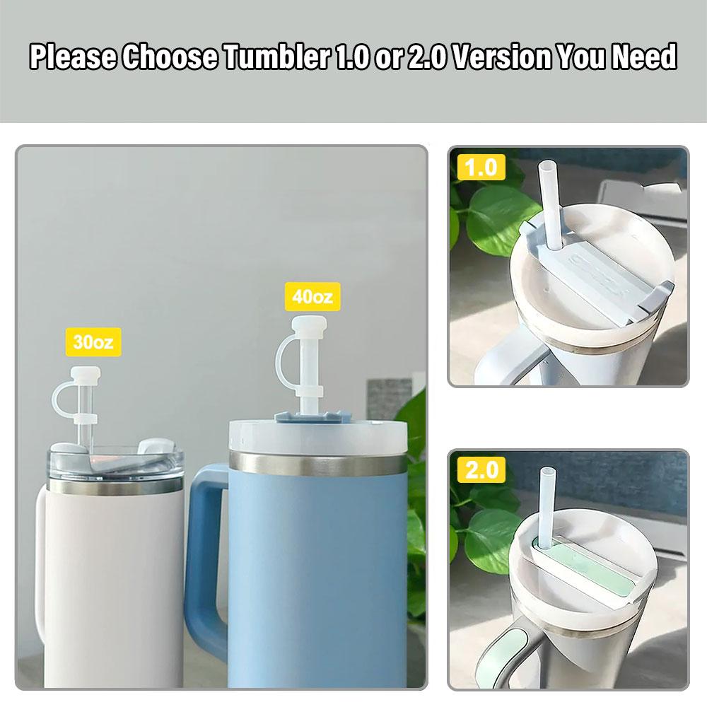 Silicone World 6PCS/Set Silicone Spill Proof Stopper For Stanley Cup 1.0 2.0 Tumbler 40oz/30oz Straw Cap LeakStopper Accessories
