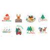 100-500pcs Santa Claus Tree Paper Label Cartoon Merry Christmas Sticker New Year Cute Snowman Stationery Stickers For Kids Gift