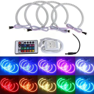 BMW E36 E38 E39 E46 RGB Angel Eye Rings Set + Remote Control, 12V, Off-Road