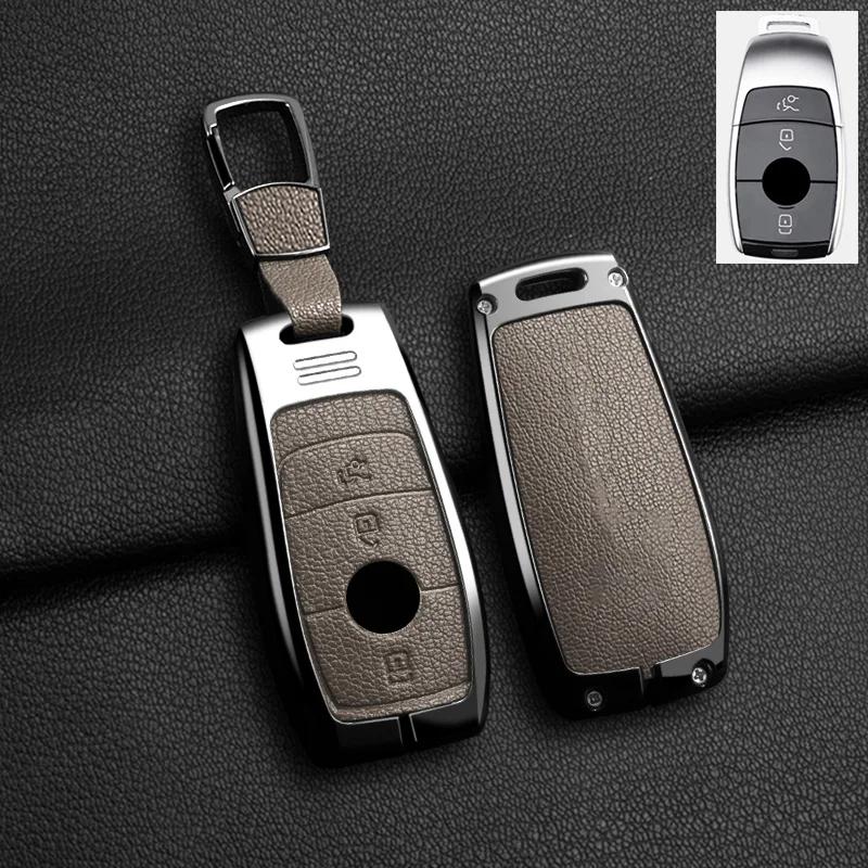 Styling Mouldings Car Alloy Style Key Case Cover Shell Fob For 2019 2020 Mercedes-Benz A220 E63S AMG E-Class GLE 350 4MATIC E300