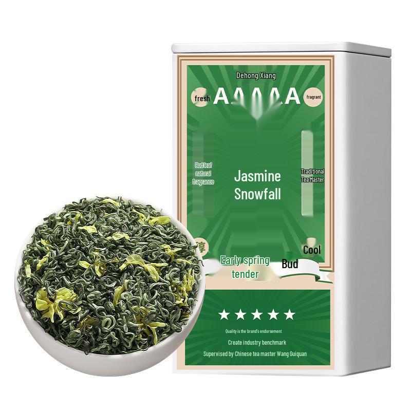 5A Премиум Чай «Жасминовый Снежок» – Аутентичный, Насыщенный Аромат, Новый Жасминовый Чай 2025 Tea Master Jasmine Snowflakes 125g x1 Can